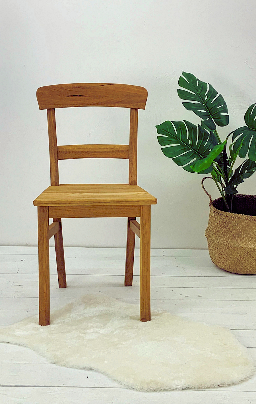 Oak Parlour Chair - Solid Seat